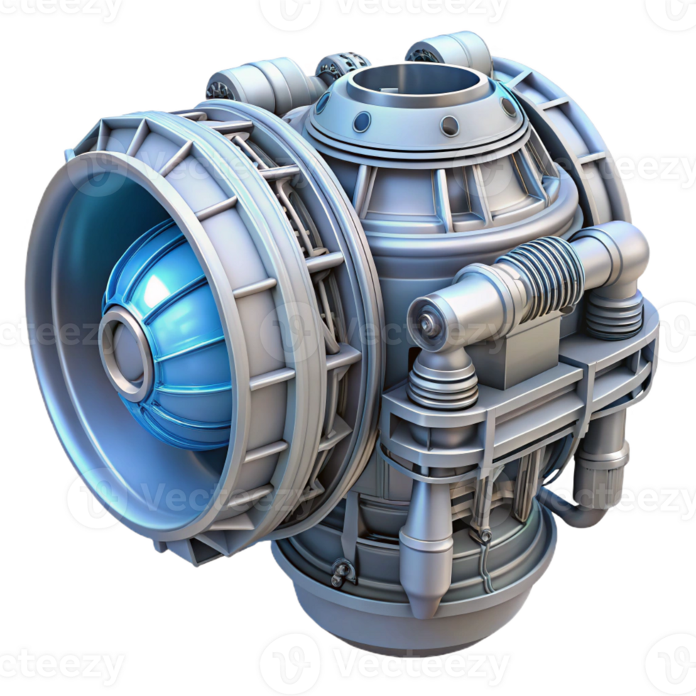 elegant rustic Detailed model of a futuristic spacecraft engine exclusive png