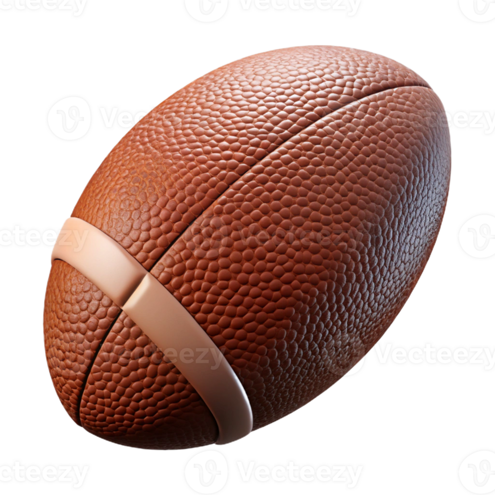 extraordinary minimalist A football, brown and textured, high resolution png