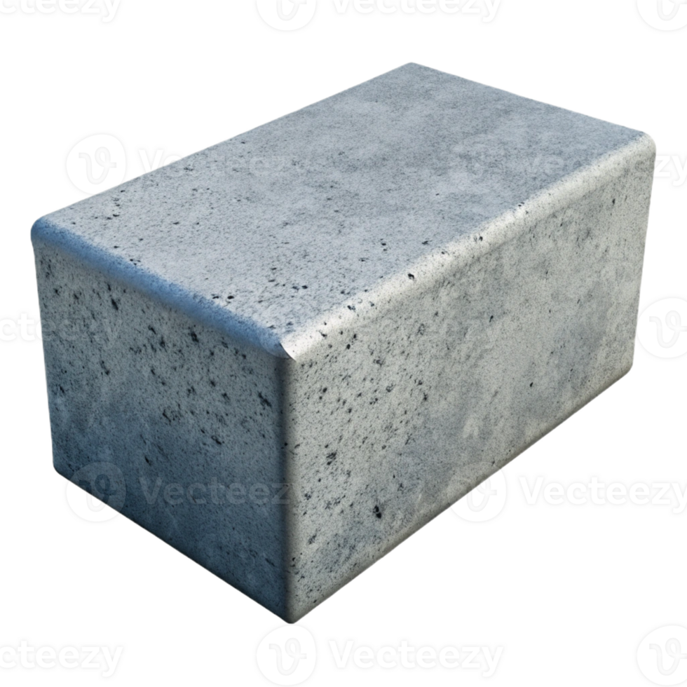 wonderful modern Concrete block, gray, textured, high resolution png