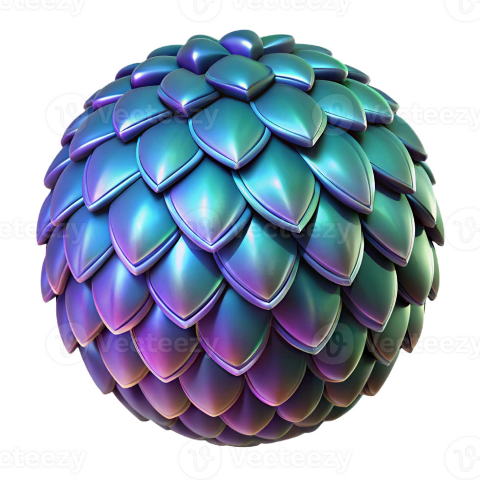 impressive artistic A single, detailed dragon scale, iridescent and textured premium png