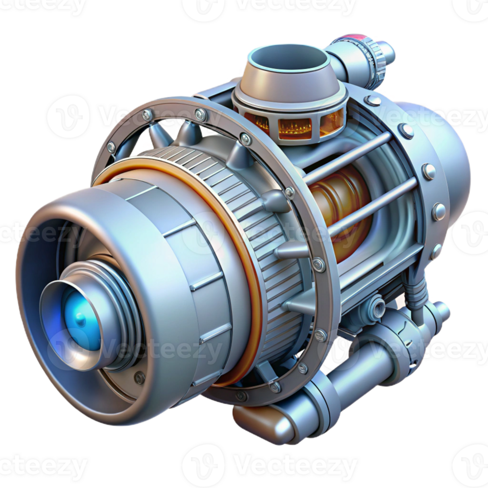 beautiful artistic Detailed model of a futuristic spacecraft engine exclusive png