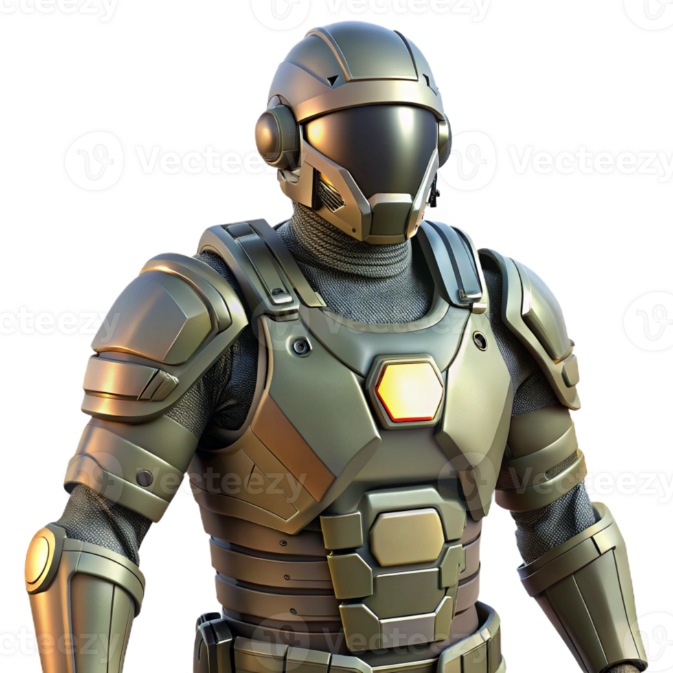 magnificent rustic Military exoskeleton suit with armored plating professional png