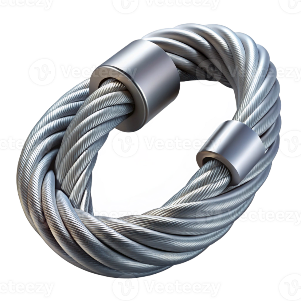 magnificent vintage Steel cable, braided, stainless steel, high resolution png