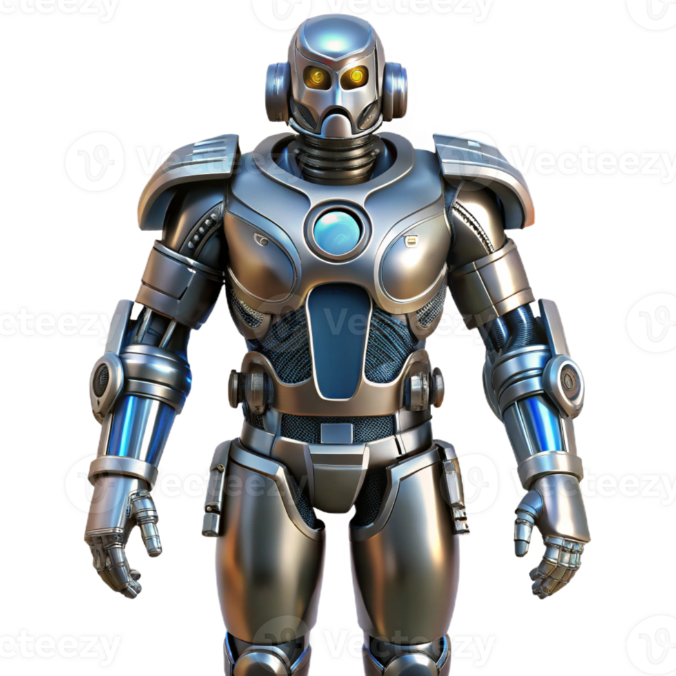 stunning modern Bionic Exoskeleton Suit, metallic frame, hydraulic pistons authentic png