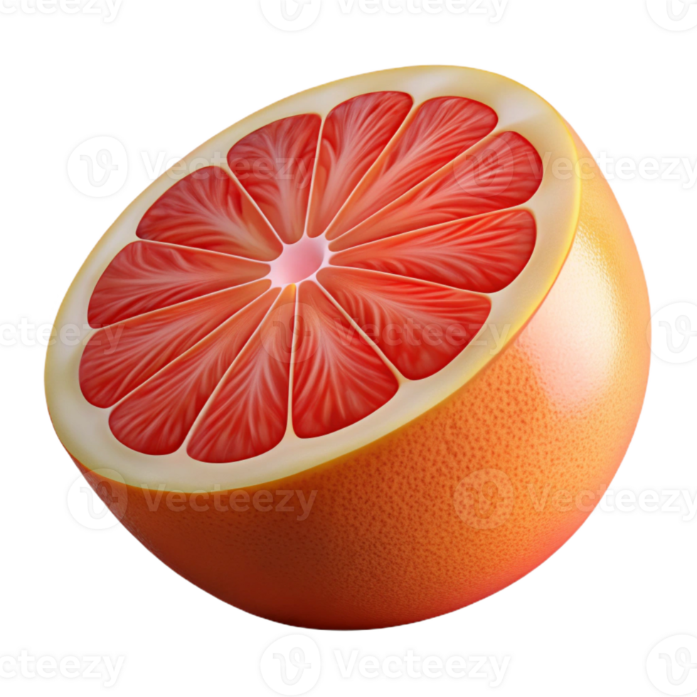 beautiful minimalist Half of a grapefruit genuine png