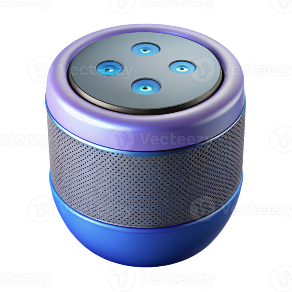 vibrant minimalist A smart speaker with a voice assistant exclusive png