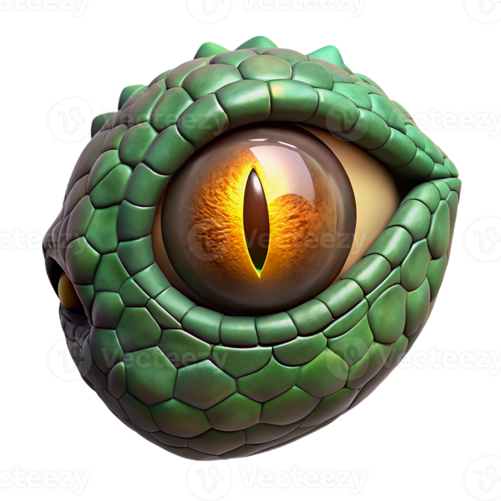 wonderful creative A menacing dragon eye, reptilian and vertical pupil premium png