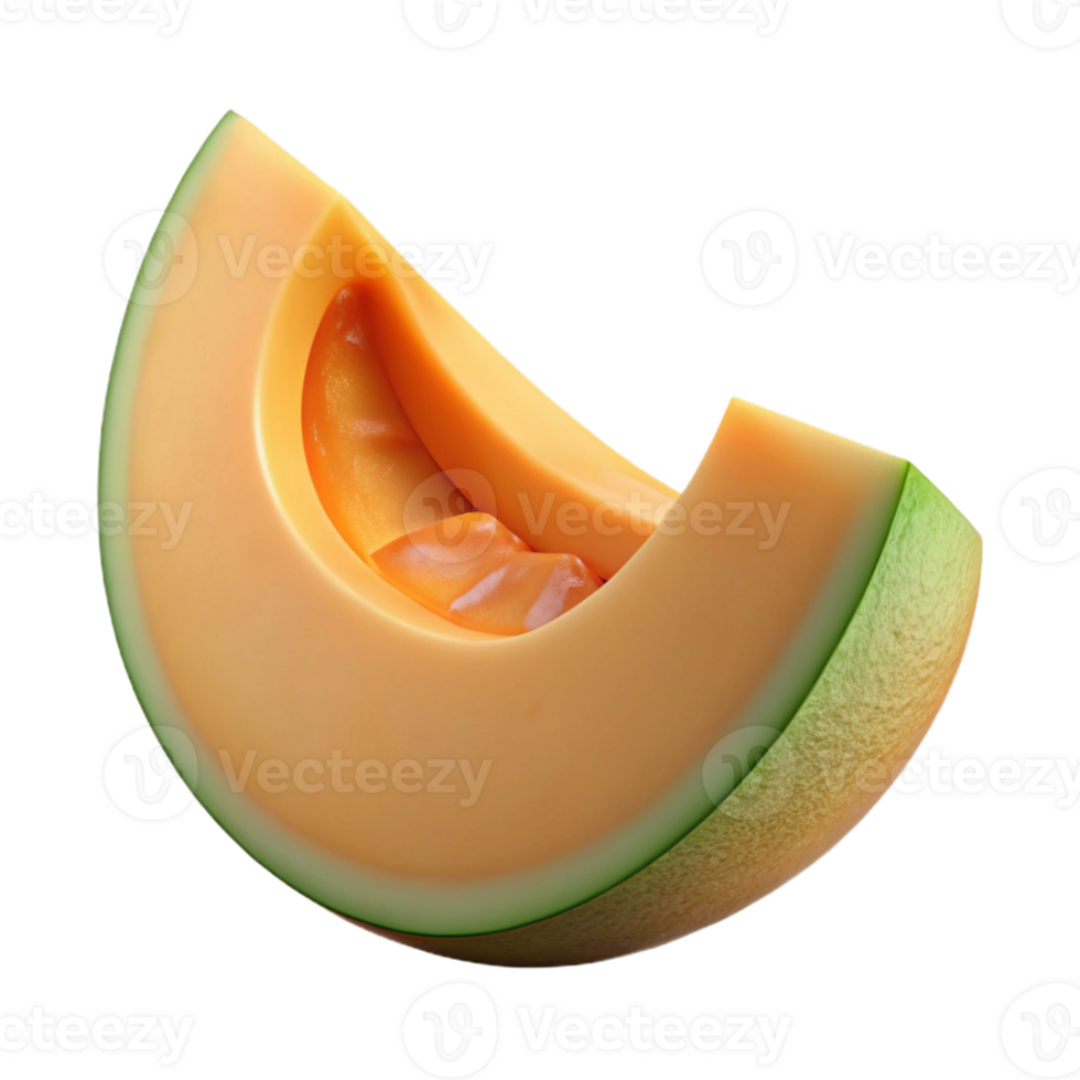 vibrant rustic Cantaloupe slice genuine png