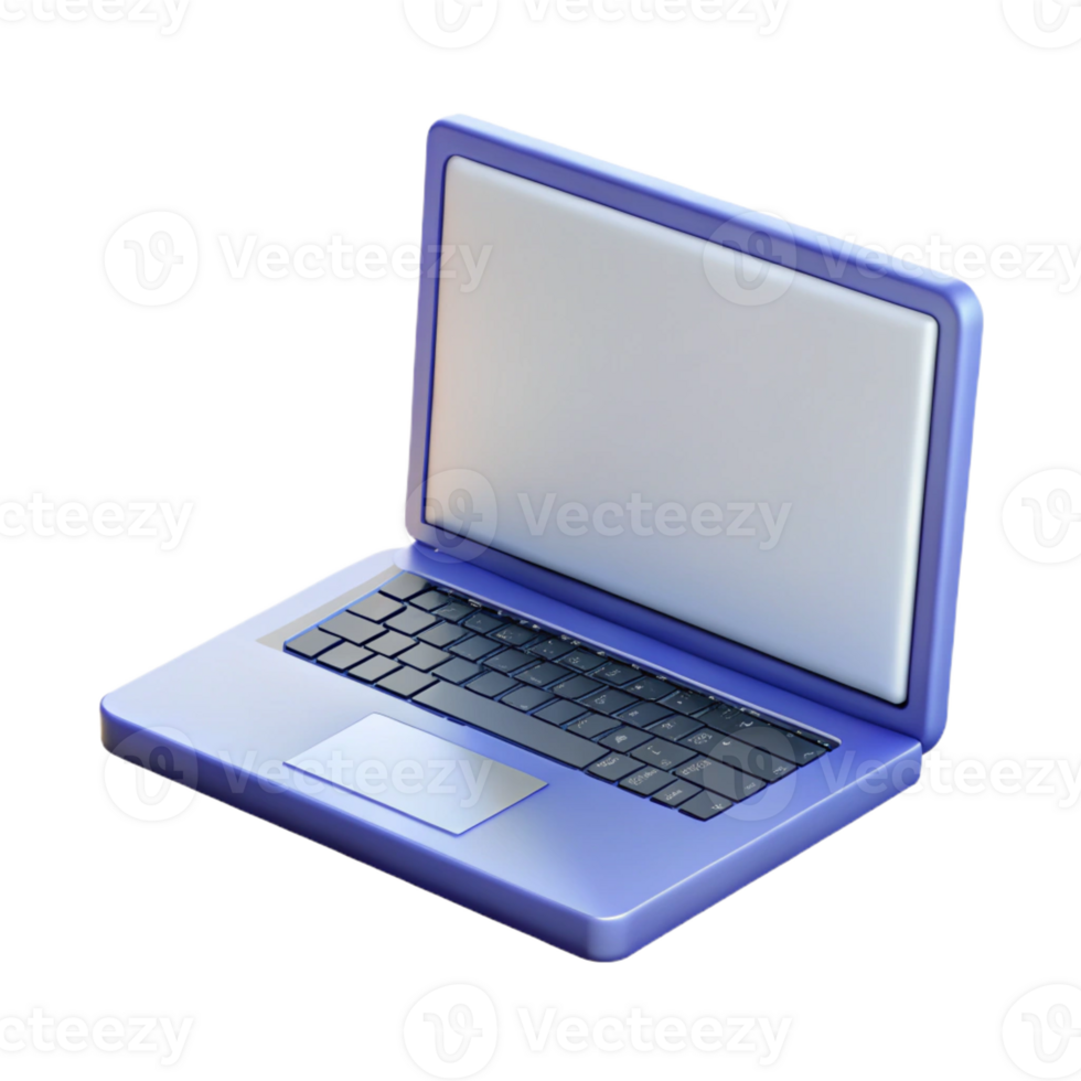 impressive contemporary Laptop computer with blank screen exclusive png
