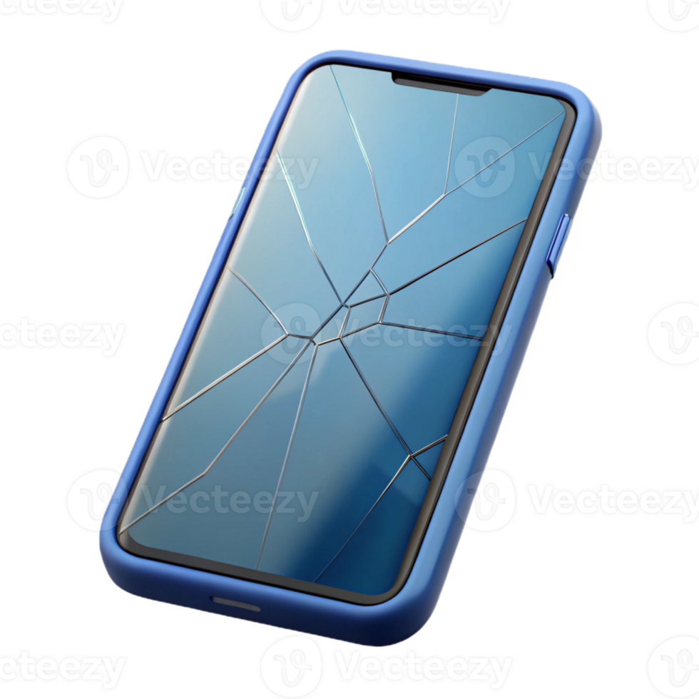 wonderful rustic Smartphone with cracked screen original png