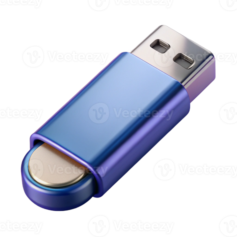 beautiful abstract USB flash drive with metal casing premium png
