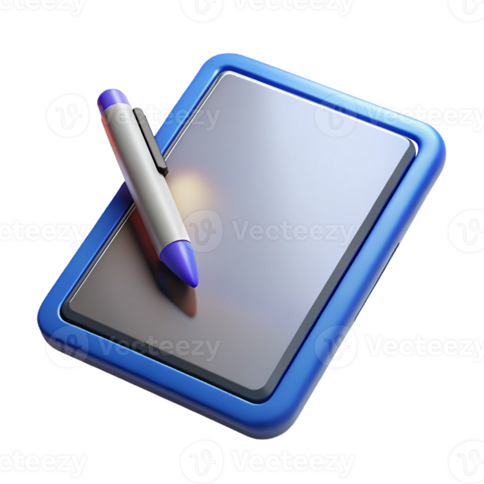 stunning modern Tablet computer with stylus high quality png