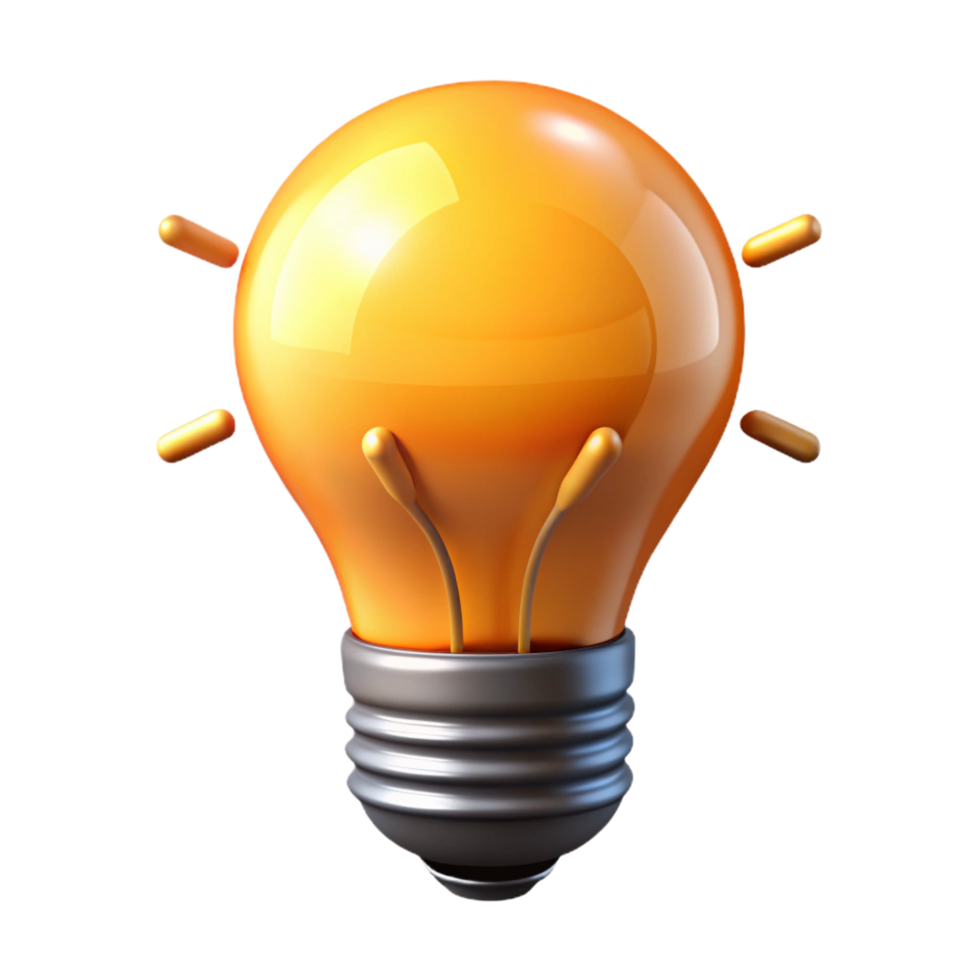 extraordinary creative Smart light bulb emitting warm light original png