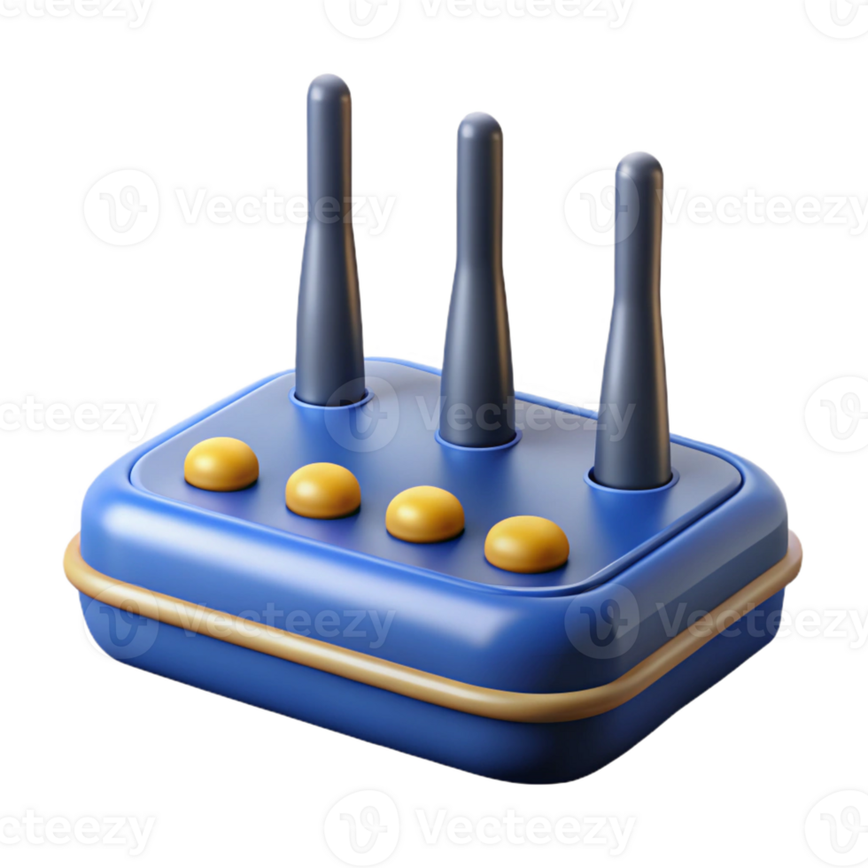 dramatic minimalist Network router with multiple antennas high resolution png