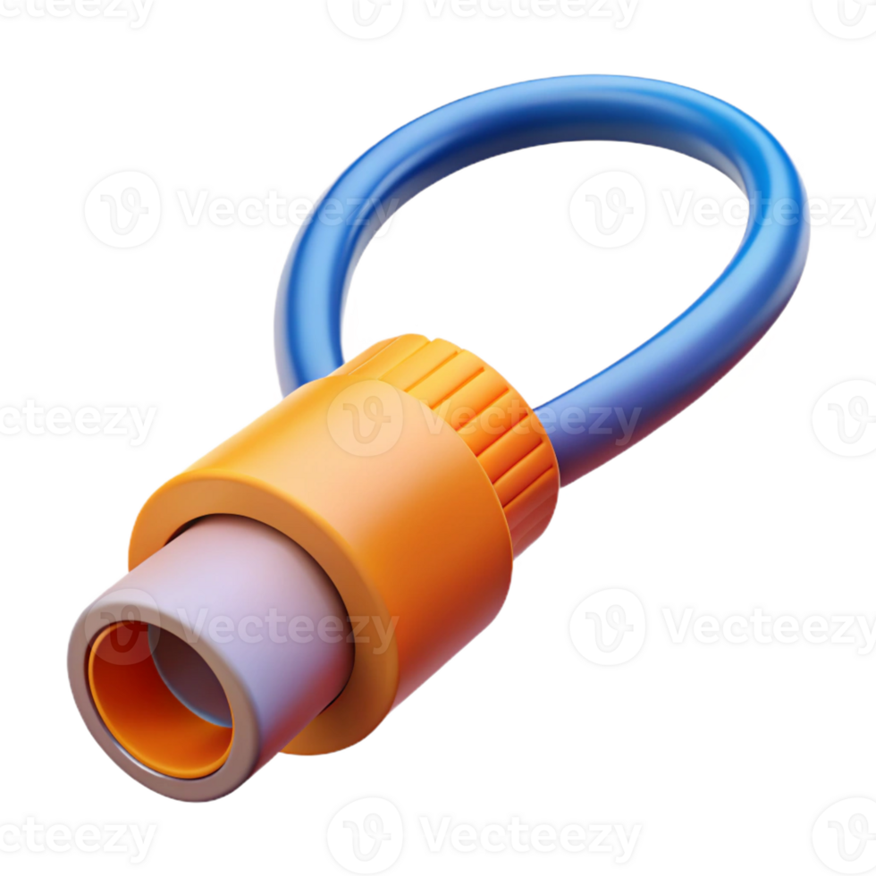 impressive classic Fiber optic cable with connector original png