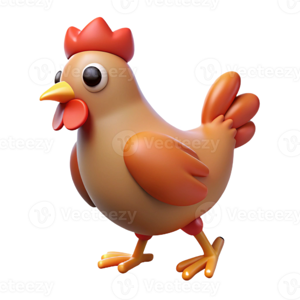 beautiful contemporary A walking chicken high resolution png