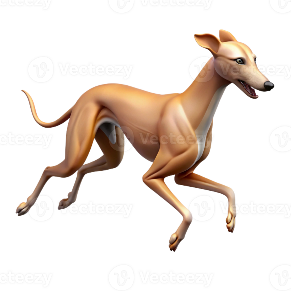 vibrant vintage A running greyhound genuine png