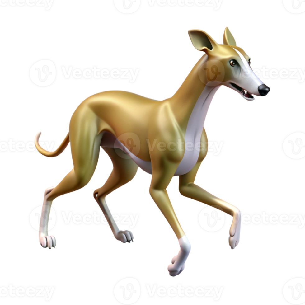 stunning modern A running greyhound 4K png
