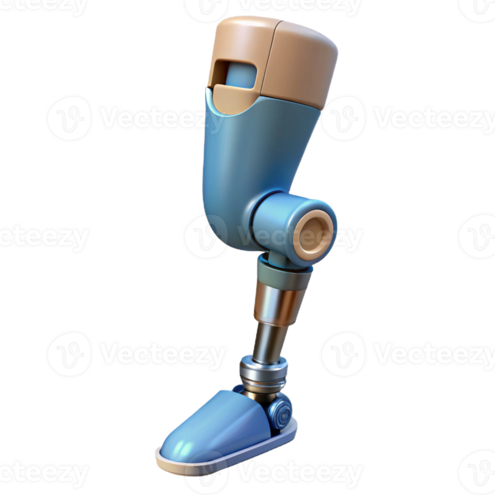 elegant modern Advanced prosthetic leg with articulated joints genuine png