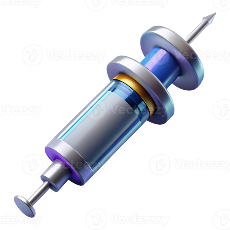 wonderful minimalist Futuristic medical syringe with automatic dosage control 4K png