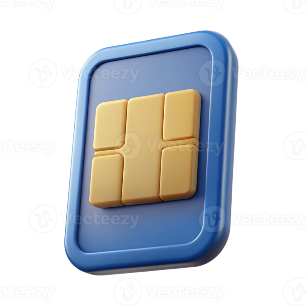 elegant creative SIM card for mobile phone detailed png