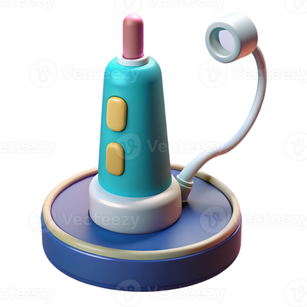 elegant abstract Electric toothbrush with charging base premium png