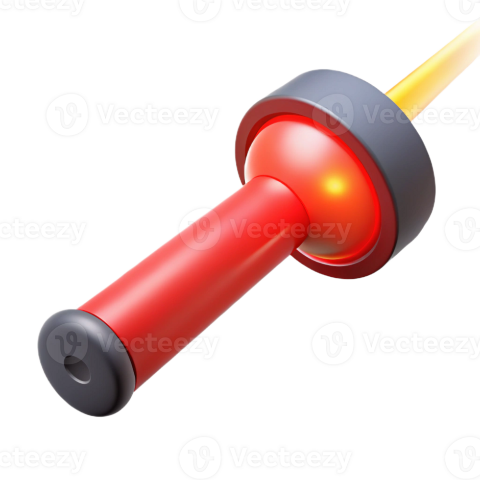 vibrant creative Laser pointer with red beam detailed png