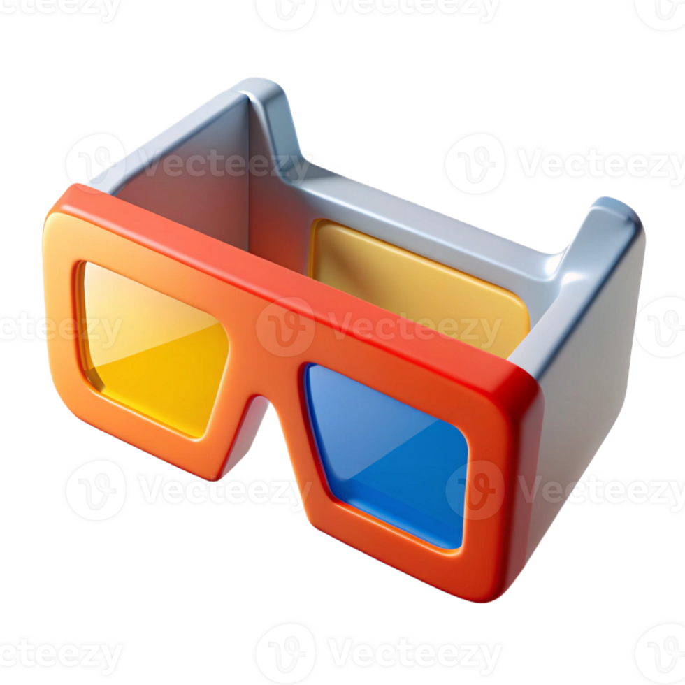 vibrant creative 3D glasses for virtual reality viewing high resolution png