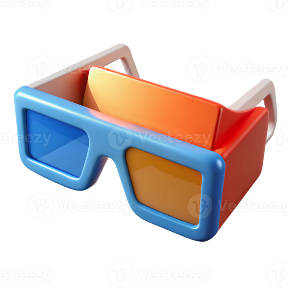 serene minimalist 3D glasses for virtual reality viewing premium png