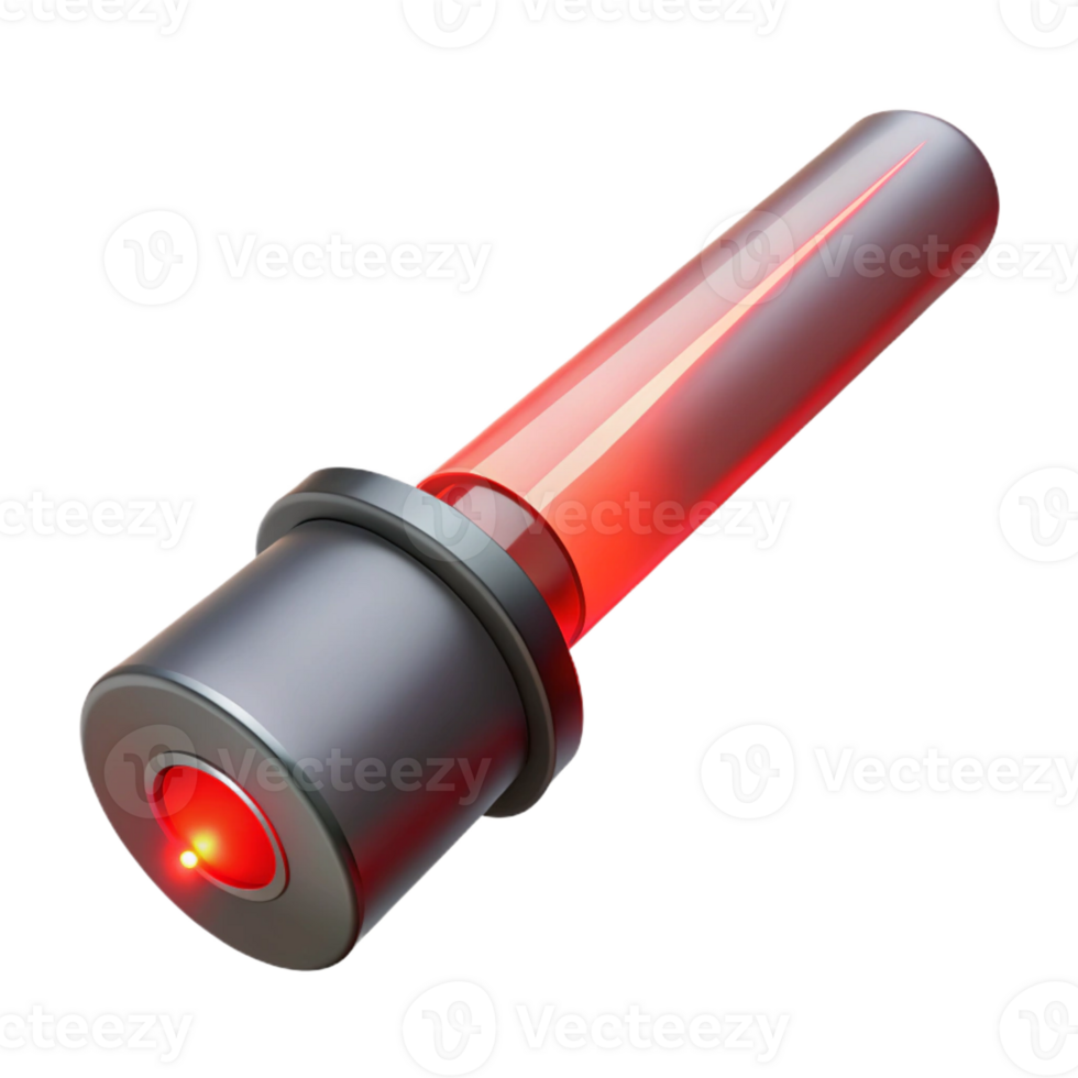 vibrant modern Laser pointer with red beam genuine png