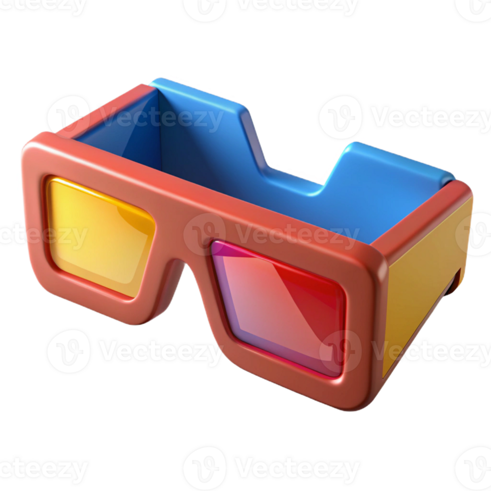 serene creative 3D glasses for virtual reality viewing premium png