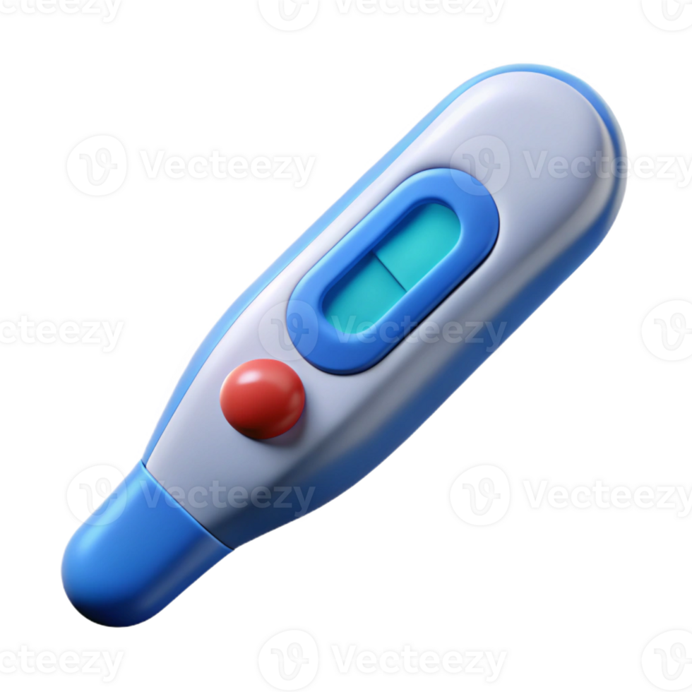 impressive modern Digital thermometer with LCD screen high resolution png