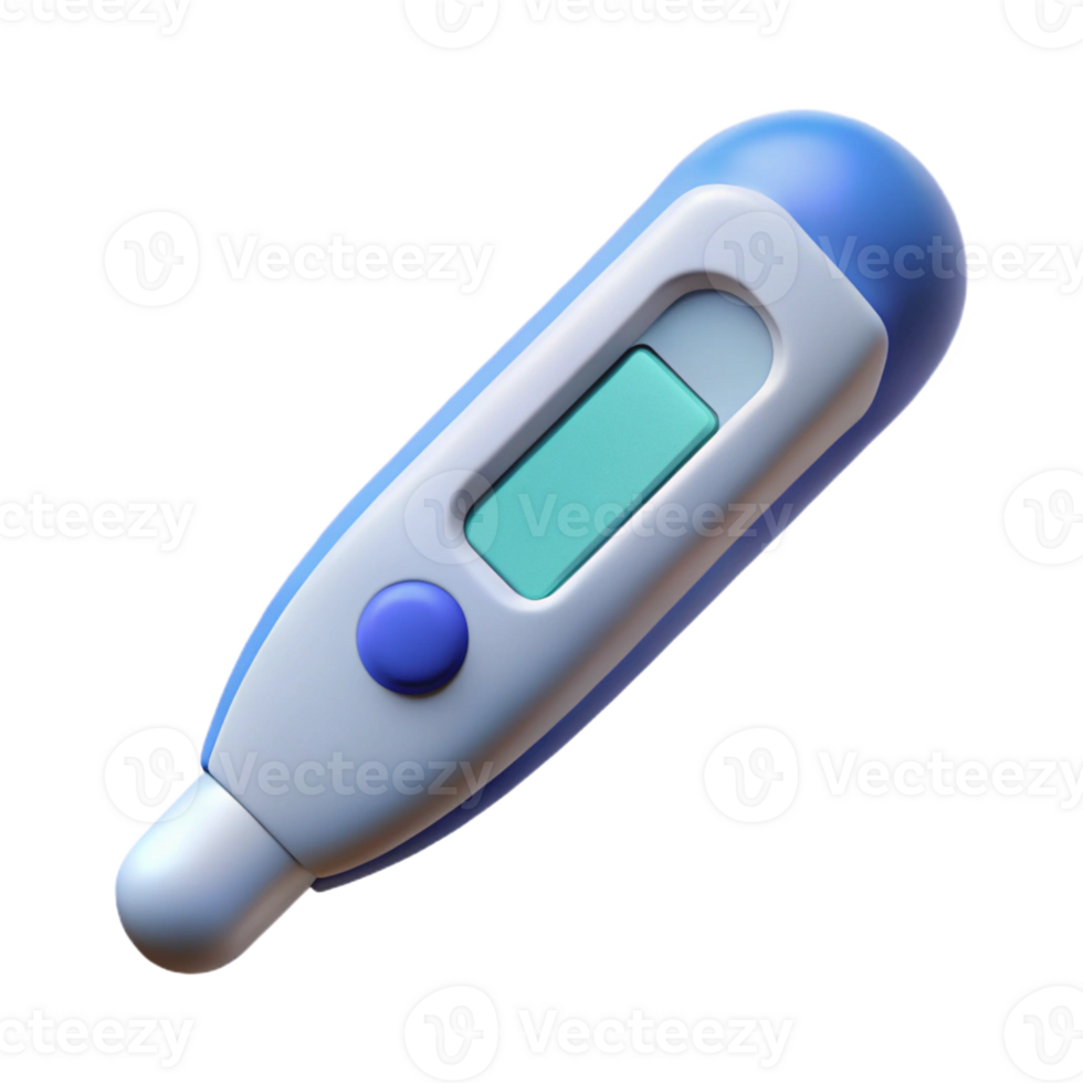 serene artistic Digital thermometer with LCD screen original png