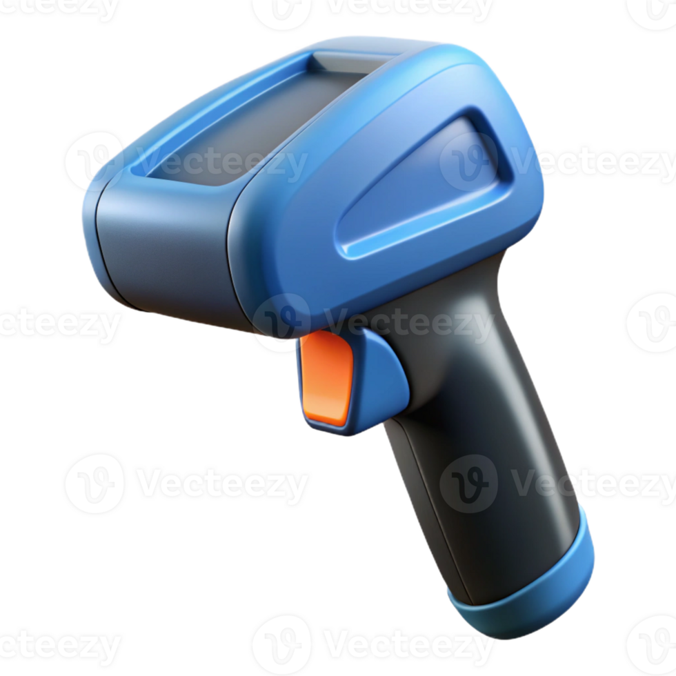 impressive minimalist Bar code scanner with integrated handle original png