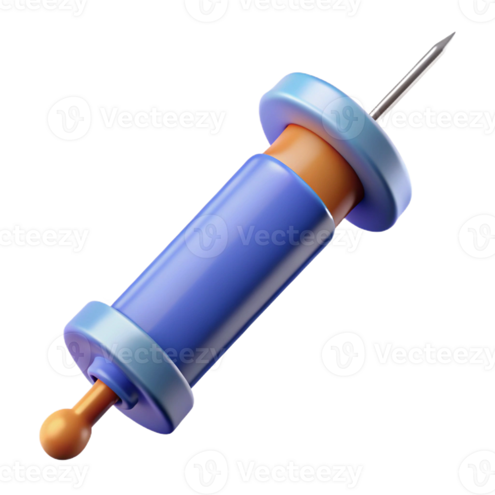 beautiful modern Syringe with needle attached high resolution png