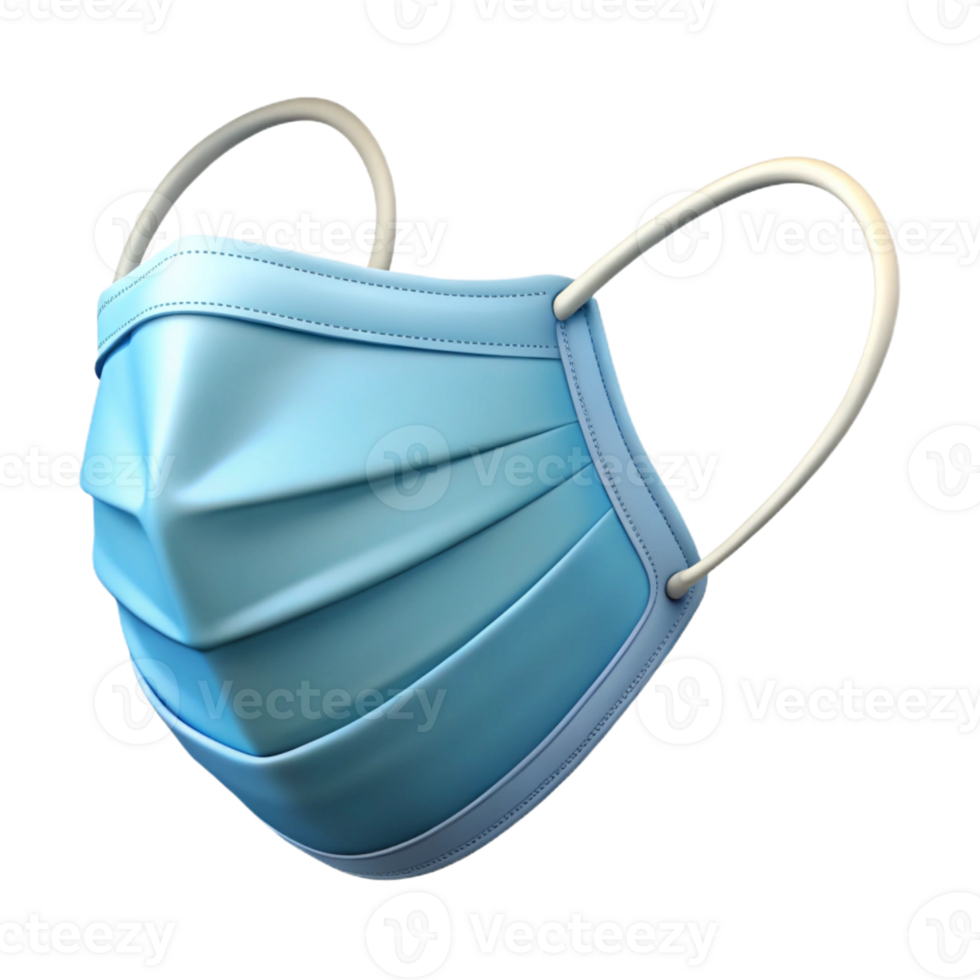 impressive modern Surgical mask with elastic ear loops detailed png
