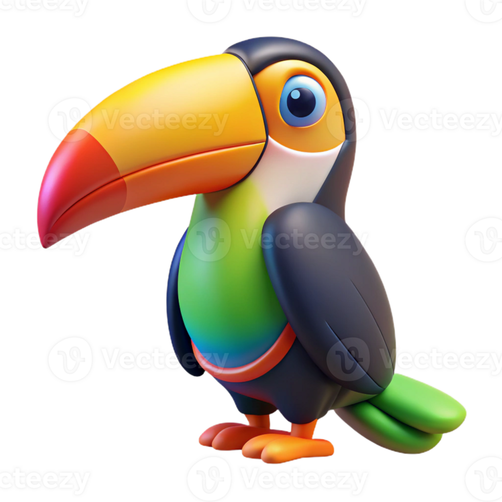 impressive abstract A colorful toucan bird, original png