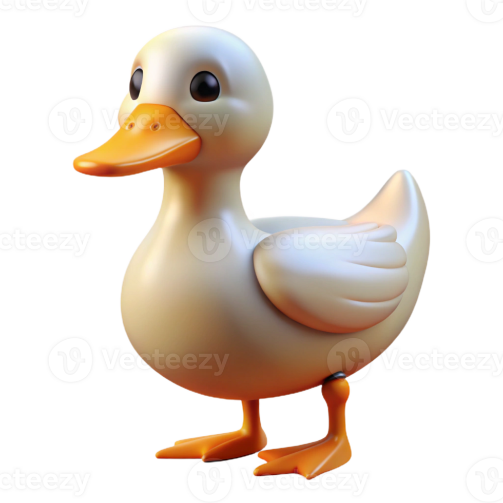 elegant creative A quacking duck, premium png