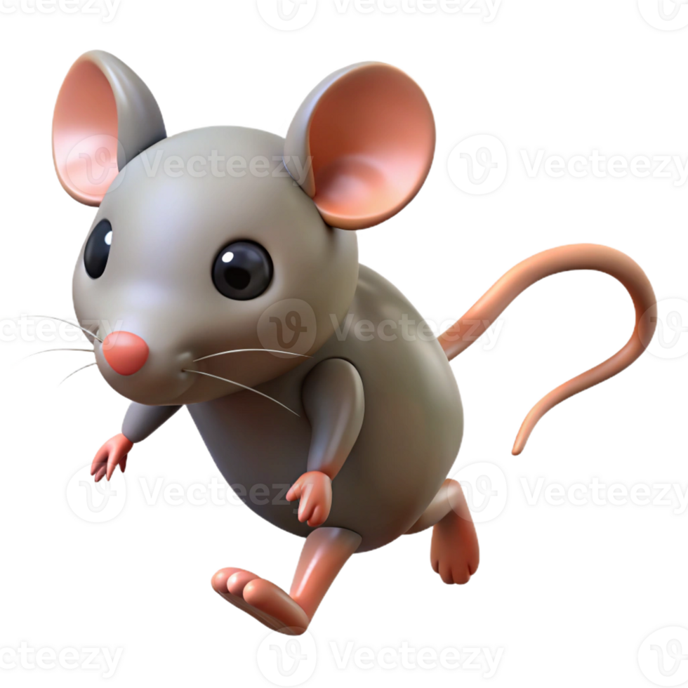 vibrant traditional A scurrying mouse, high quality png