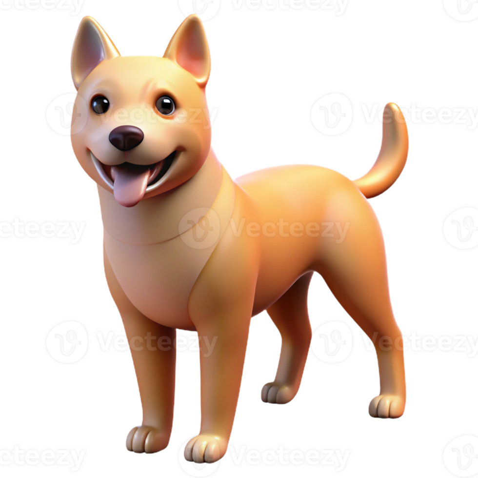 wonderful artistic A panting dog, genuine png