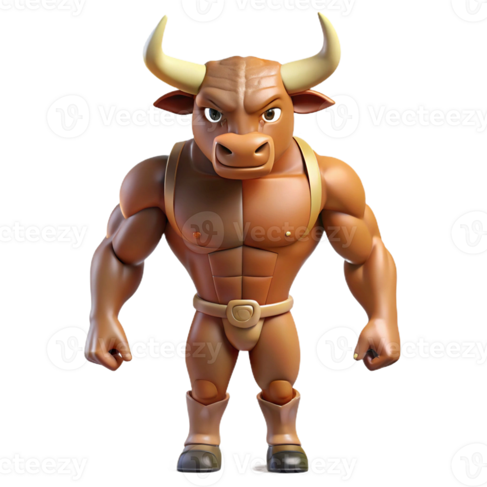 extraordinary creative Minotaur, half-bull, half-man, high resolution png