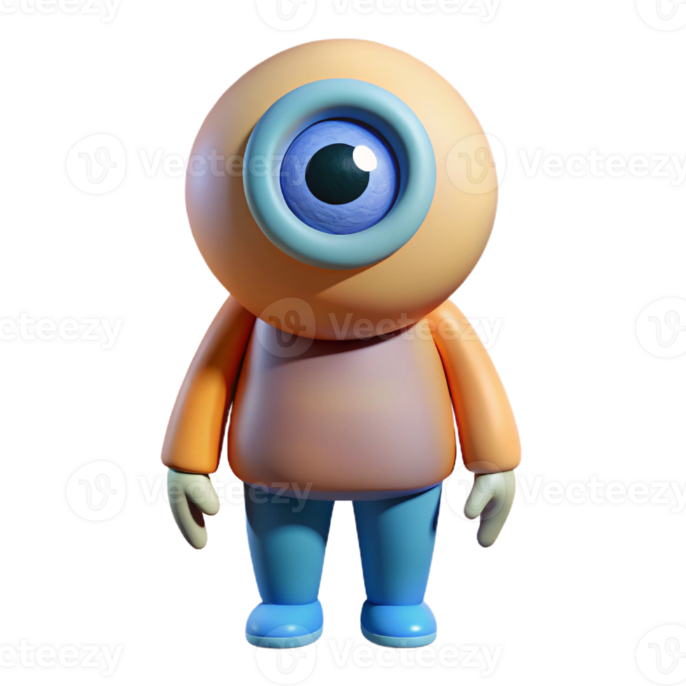extraordinary abstract Cyclops, one-eyed giant, high quality png