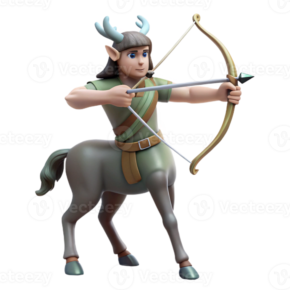 elegant modern Centaur bow and arrow, hunting weapons, genuine png