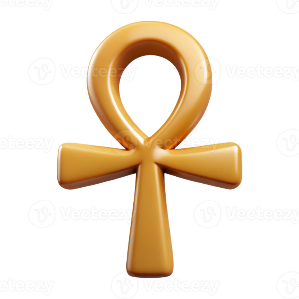 dramatic artistic Ankh, Egyptian symbol of life, hieroglyphic cross, exclusive png
