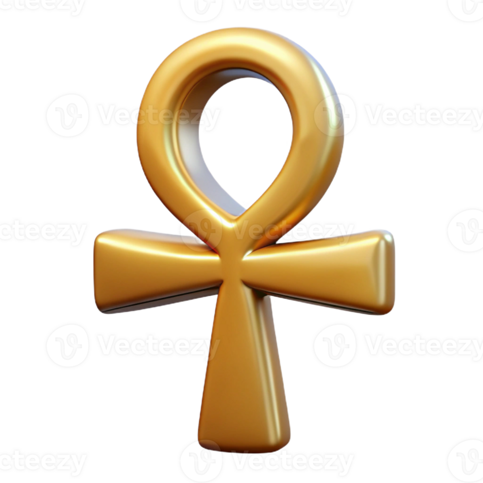 wonderful traditional Ankh, Egyptian symbol of life, hieroglyphic cross, professional png