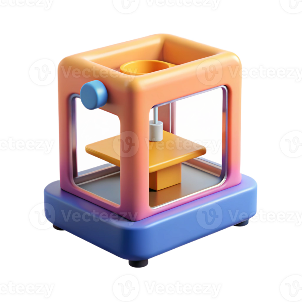 extraordinary artistic 3D printer creating a small object professional png