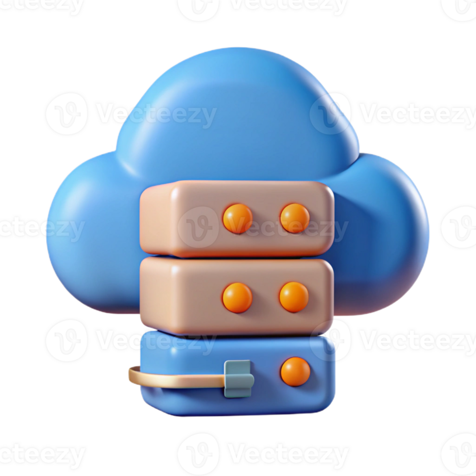 impressive rustic Cloud computing server icon premium png