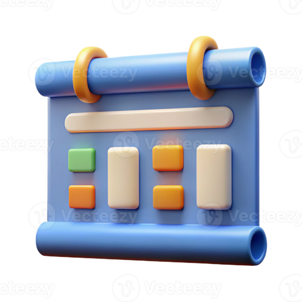 elegant abstract Project management Gantt chart icon high resolution png