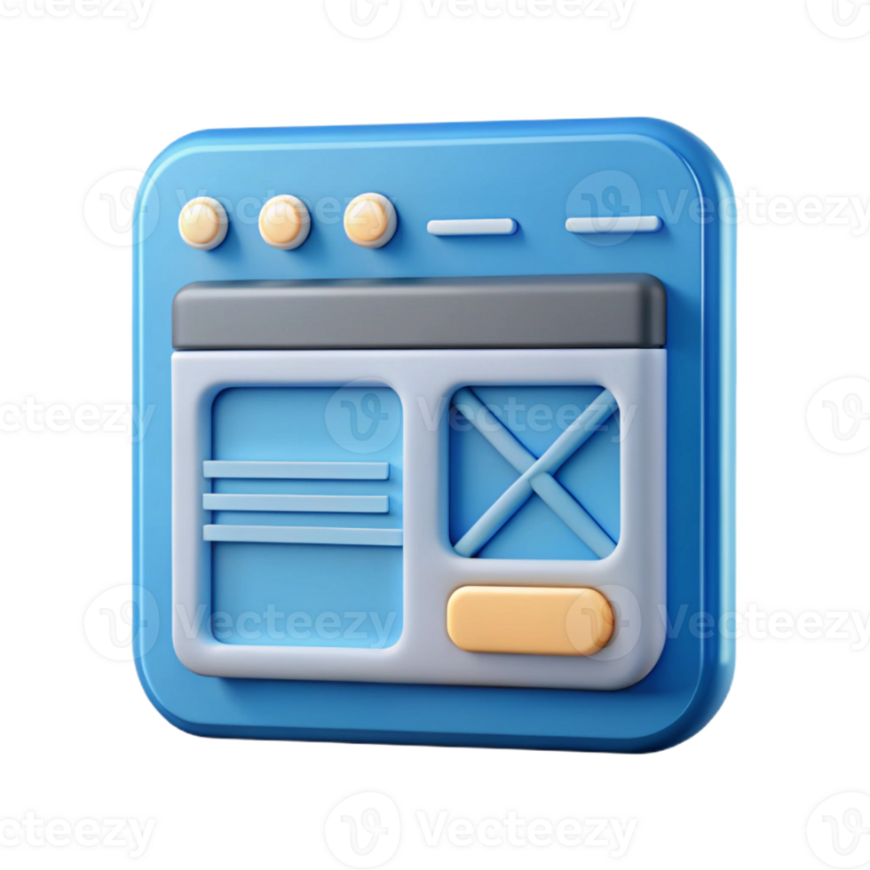 extraordinary traditional Web design wireframe icon detailed png