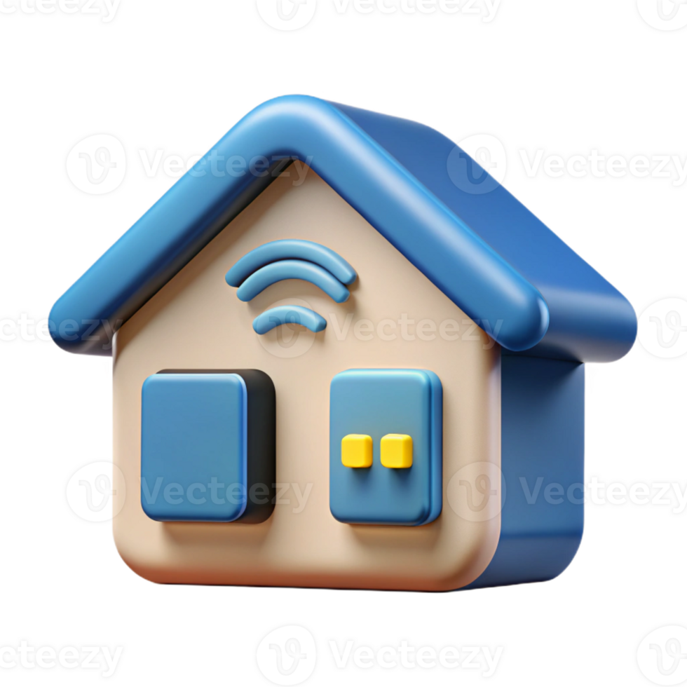 dramatic minimalist Smart home automation system icon detailed png